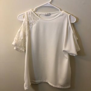 Zara cold shoulder top